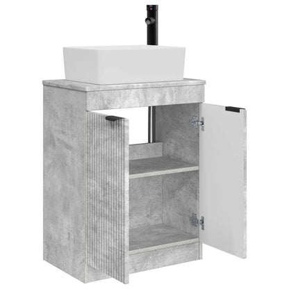 Bathroom Vanity with Sink Concrete Grey 54 x 35 x 83 cm