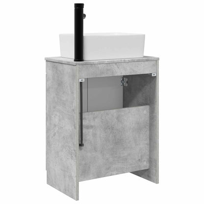 Bathroom Vanity with Sink Concrete Grey 54 x 35 x 83 cm