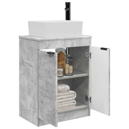 Bathroom Vanity with Sink Concrete Grey 54 x 35 x 83 cm