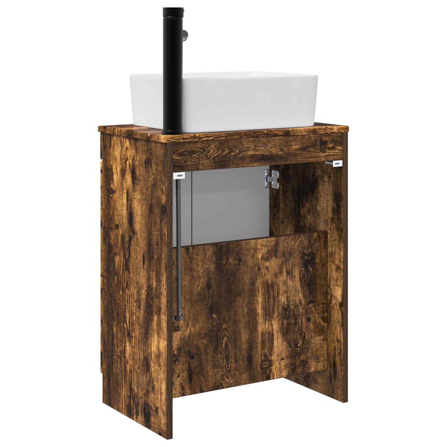 Bathroom Vanity with Sink Smoked Oak 54 x 35 x 83 cm