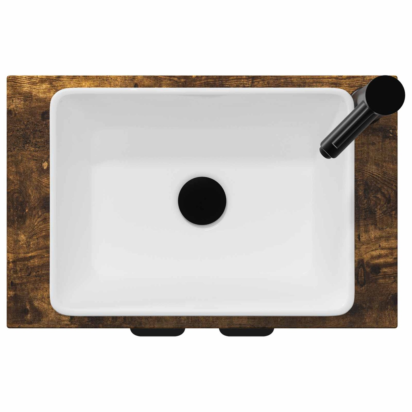 Bathroom Vanity with Sink Smoked Oak 54 x 35 x 83 cm