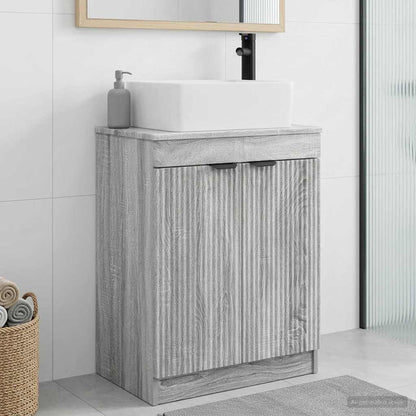 Bathroom Vanity with Sink Grey Sonoma 54 x 35 x 83 cm