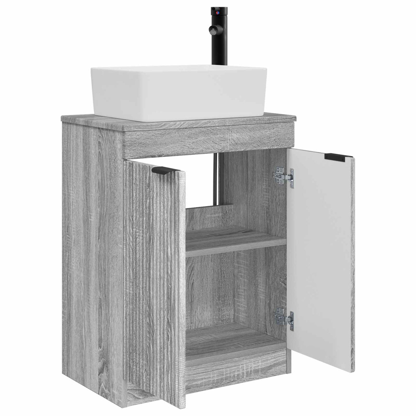 Bathroom Vanity with Sink Grey Sonoma 54 x 35 x 83 cm