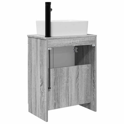 Bathroom Vanity with Sink Grey Sonoma 54 x 35 x 83 cm