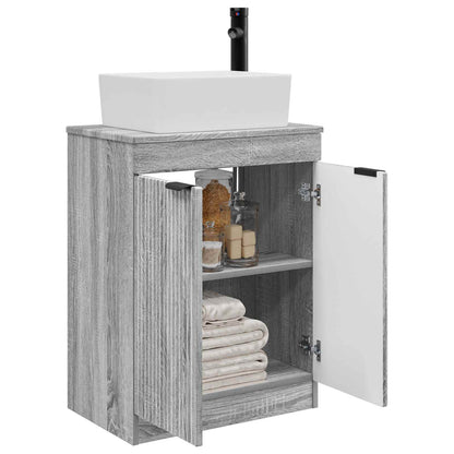 Bathroom Vanity with Sink Grey Sonoma 54 x 35 x 83 cm