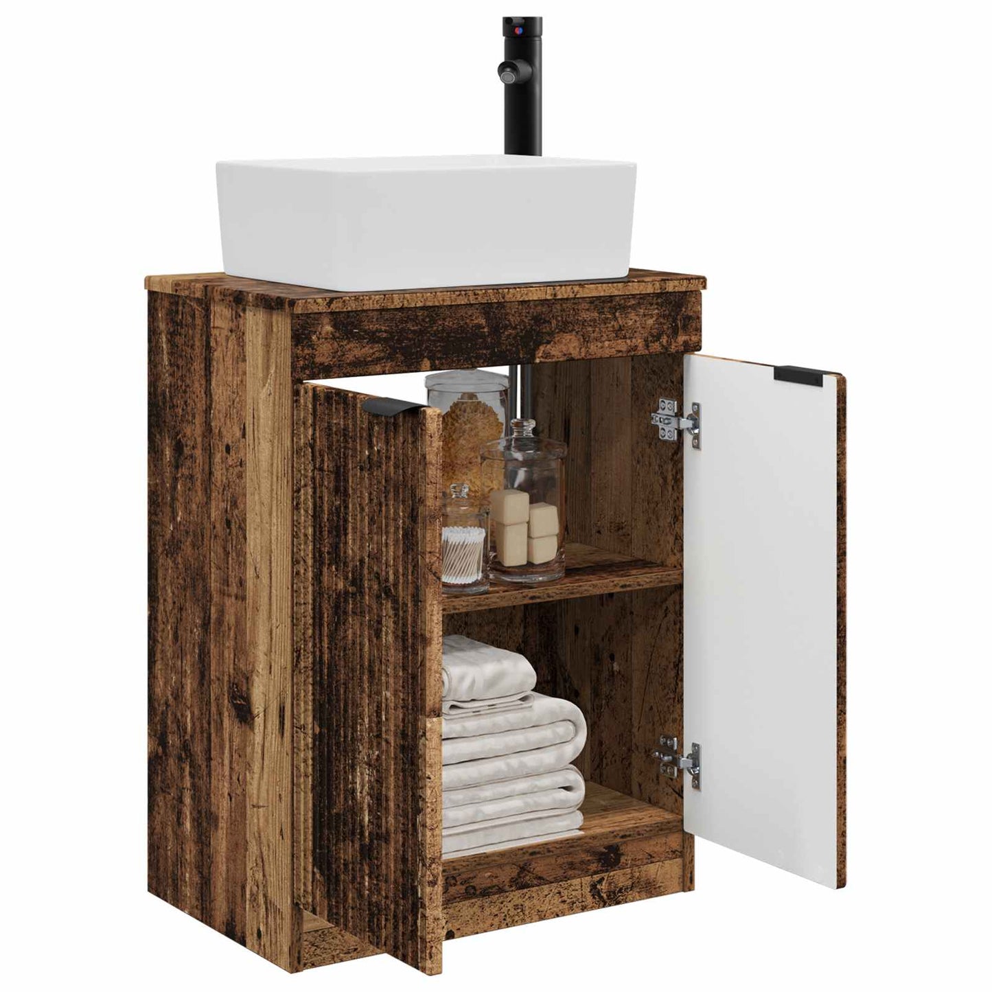 Bathroom Vanity with Sink Old Wood 54 x 35 x 83 cm