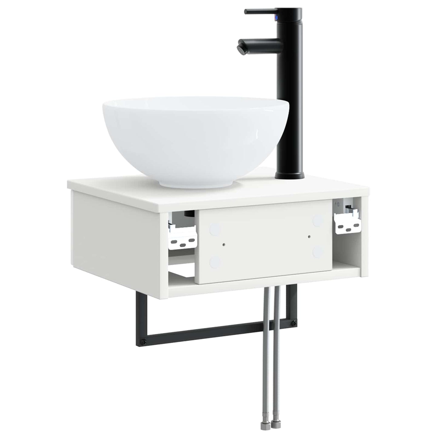 Wall-Mounted Wash Basin White 40 x 35 x 39 cm Engineered Wood