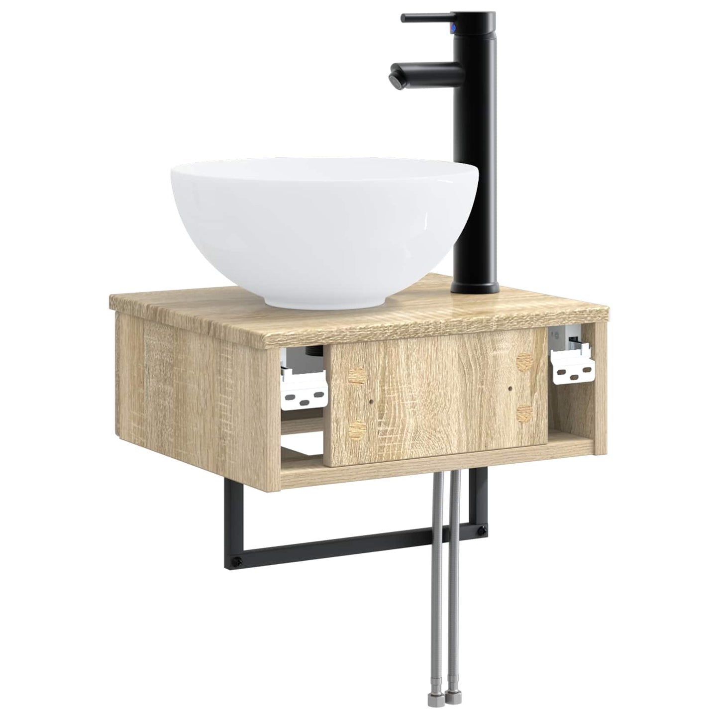 Wall-Mounted Wash Basin Sonoma Oak 40 x 35 x 39 cm