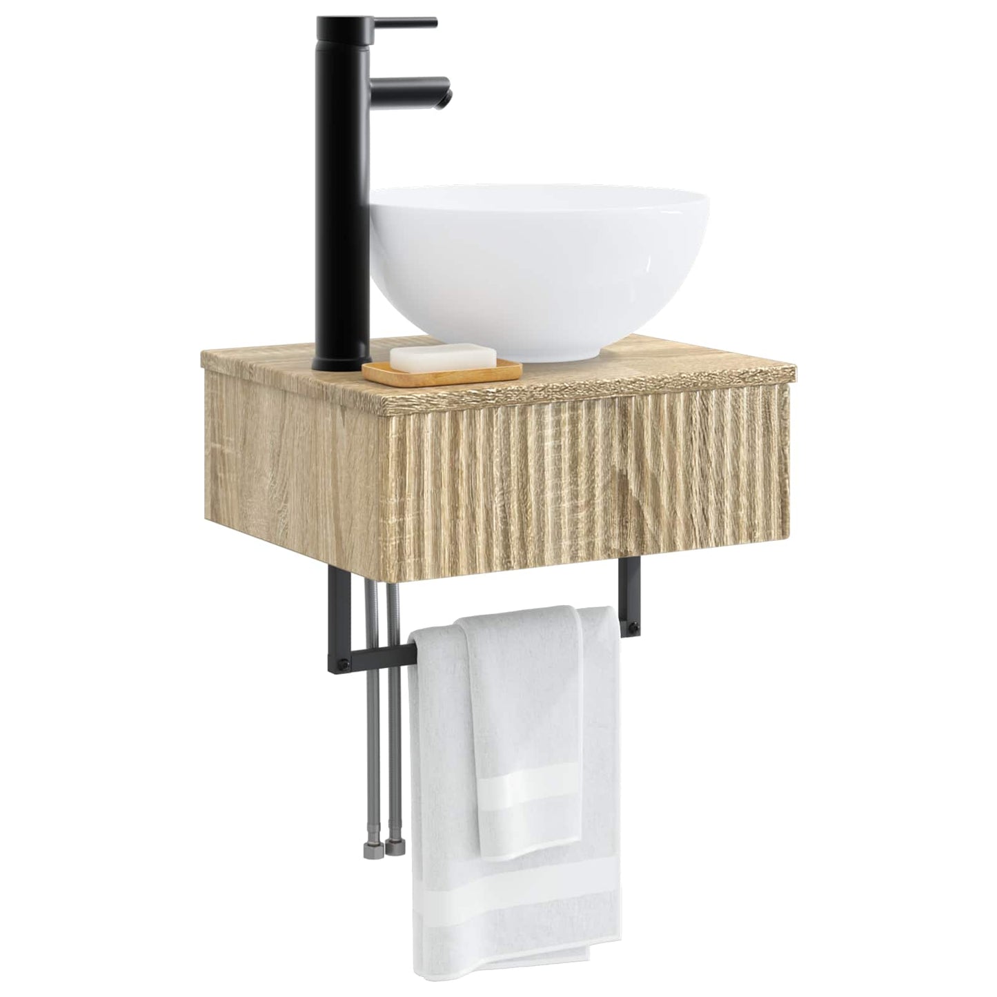 Wall-Mounted Wash Basin Sonoma Oak 40 x 35 x 39 cm