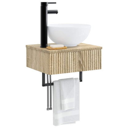Wall-Mounted Wash Basin Sonoma Oak 40 x 35 x 39 cm