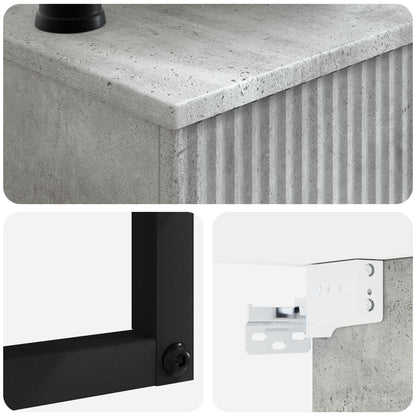Wall-Mounted Wash Basin Concrete Grey 40 x 35 x 39 cm