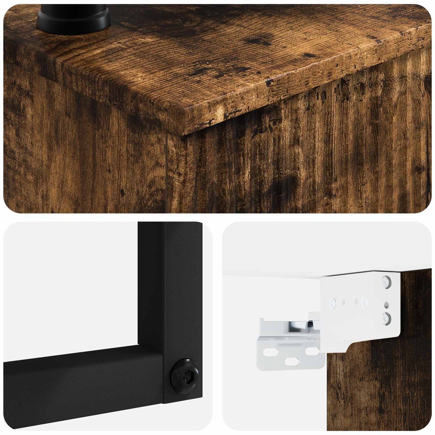 Wall-Mounted Wash Basin Smoked Oak 40 x 35 x 39 cm