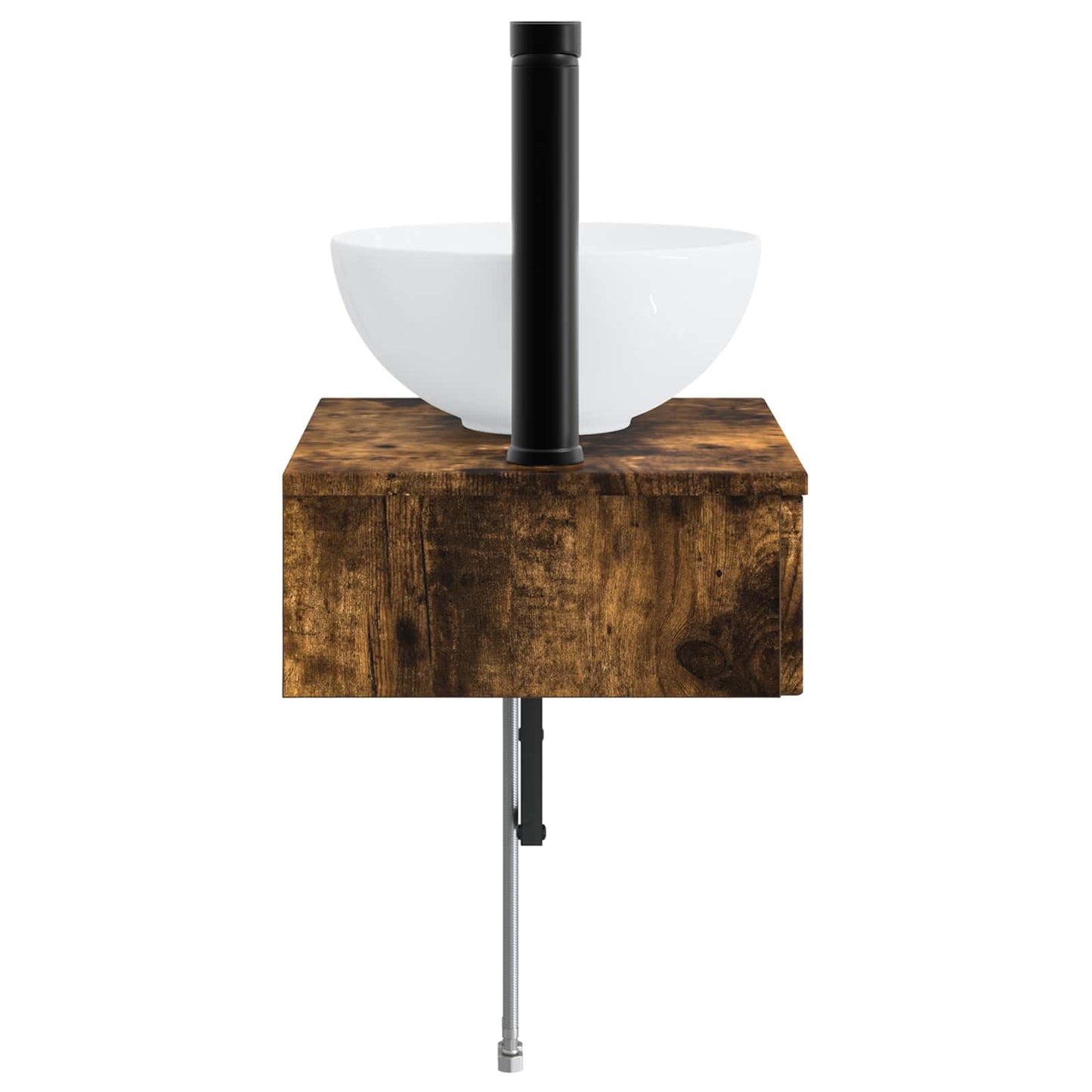 Wall-Mounted Wash Basin Smoked Oak 40 x 35 x 39 cm