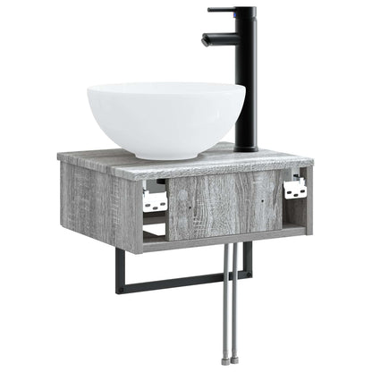 Wall-Mounted Wash Basin Grey Sonoma 40 x 35 x 39 cm