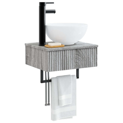 Wall-Mounted Wash Basin Grey Sonoma 40 x 35 x 39 cm