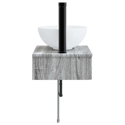 Wall-Mounted Wash Basin Grey Sonoma 40 x 35 x 39 cm