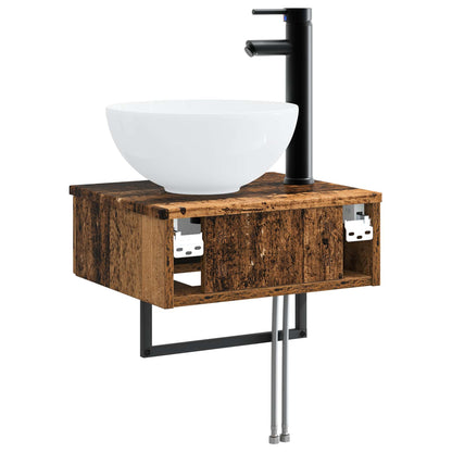 Wall-Mounted Wash Basin Old Wood 40 x 35 x 39 cm