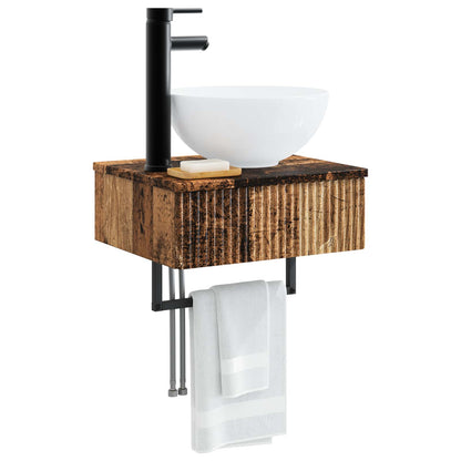 Wall-Mounted Wash Basin Old Wood 40 x 35 x 39 cm