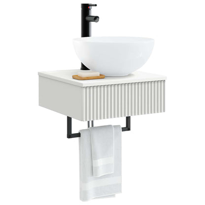 Wall-Mounted Wash Basin White 40 x 41 x 40.5 cm Engineered Wood