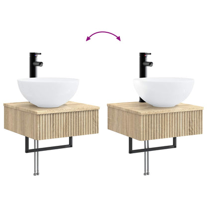 Wall-Mounted Wash Basin Sonoma Oak 40 x 41 x 40.5 cm