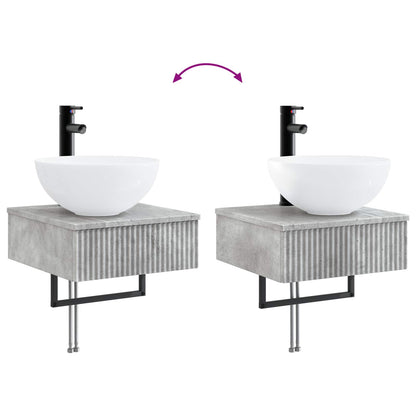 Wall-Mounted Wash Basin Concrete Grey 40 x 41 x 40.5 cm