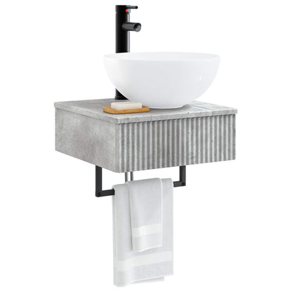 Wall-Mounted Wash Basin Concrete Grey 40 x 41 x 40.5 cm