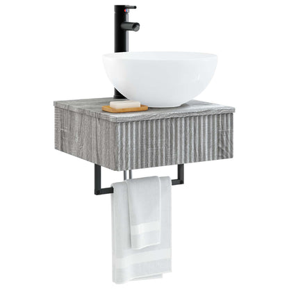 Wall-Mounted Wash Basin Grey Sonoma 40 x 41 x 40.5 cm