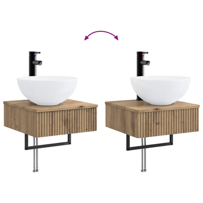 Wall-Mounted Wash Basin Artisan Oak 40 x 41 x 40.5 cm