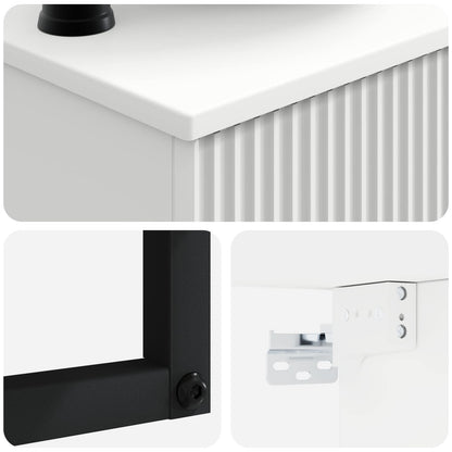 Wall-Mounted Wash Basin White 50 x 41 x 39 cm Engineered Wood