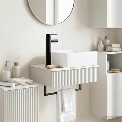 Wall-Mounted Wash Basin White 50 x 41 x 39 cm Engineered Wood