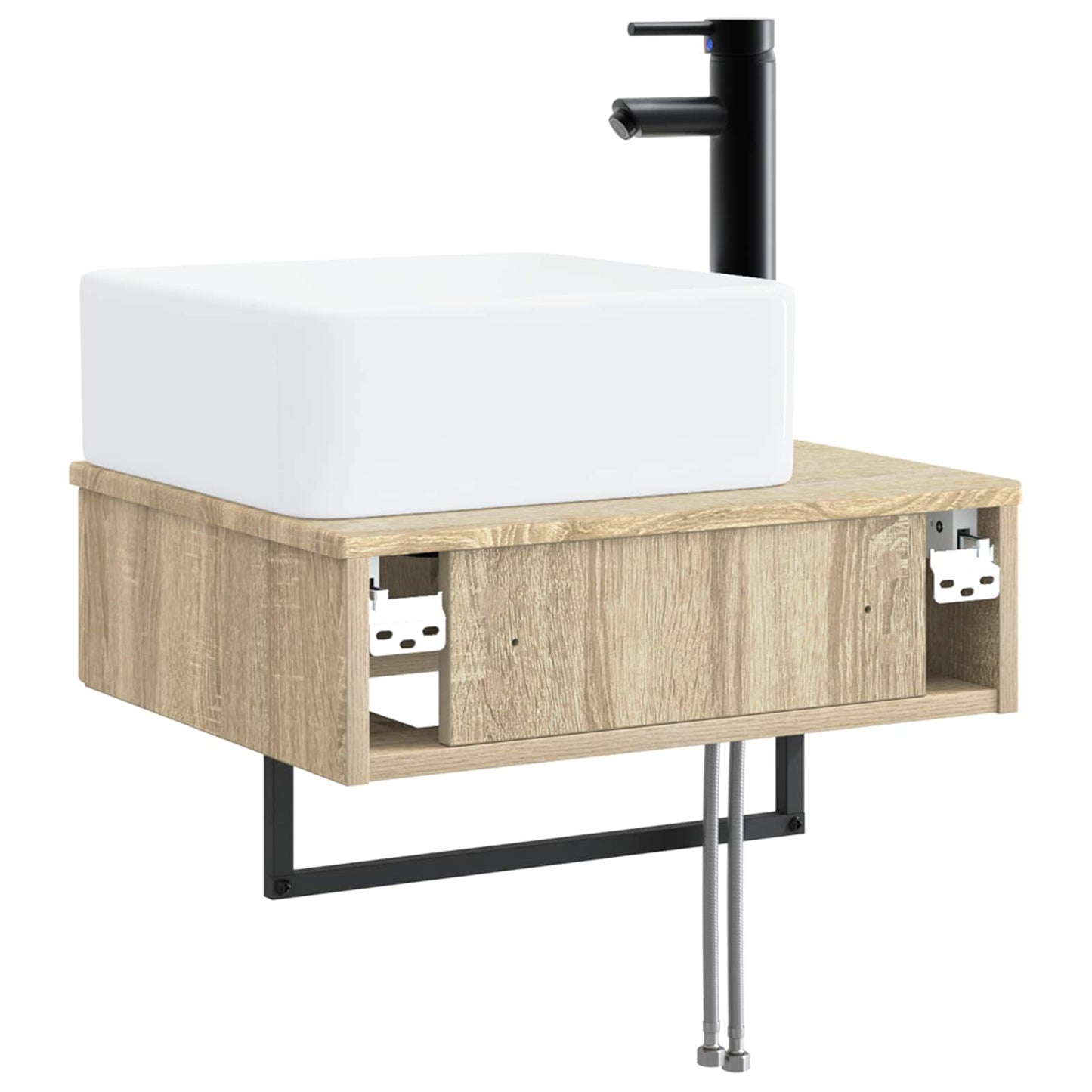 Wall-Mounted Wash Basin Sonoma Oak 50 x 41 x 39 cm