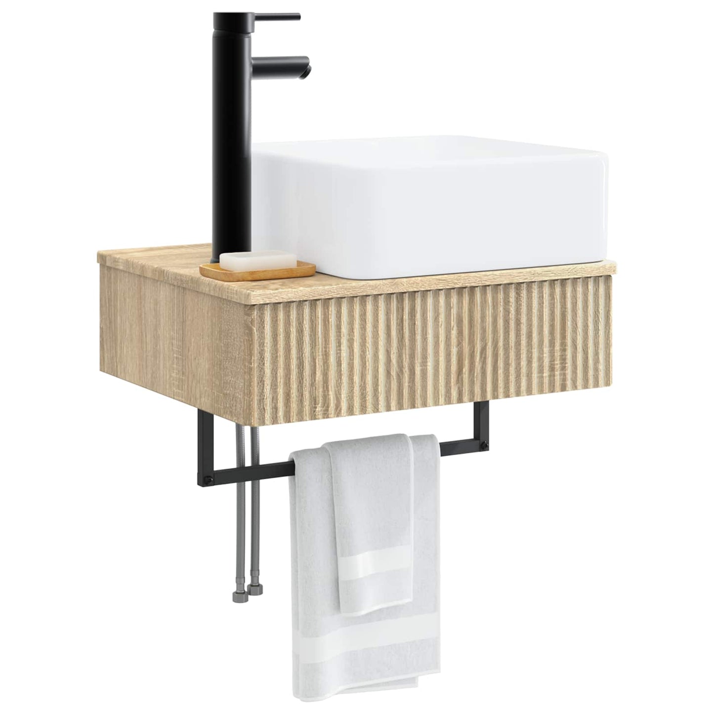 Wall-Mounted Wash Basin Sonoma Oak 50 x 41 x 39 cm