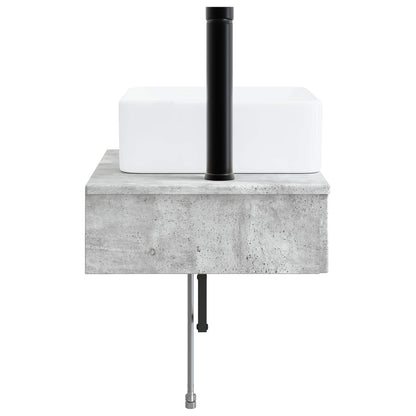 Wall-Mounted Wash Basin Concrete Grey 50 x 41 x 39 cm