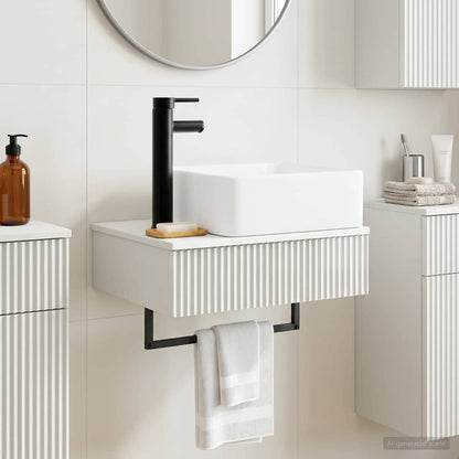 Wall-Mounted Wash Basin High Gloss White 50 x 41 x 39 cm