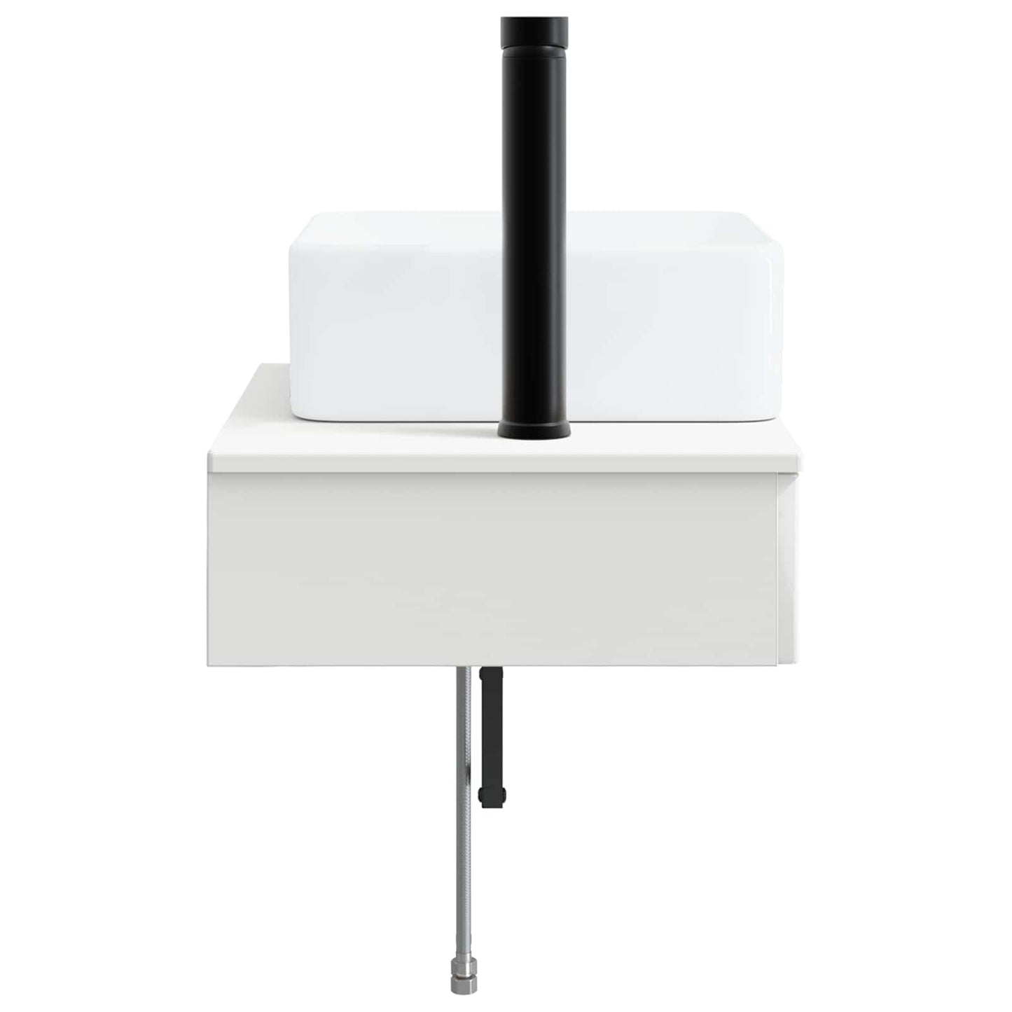 Wall-Mounted Wash Basin High Gloss White 50 x 41 x 39 cm