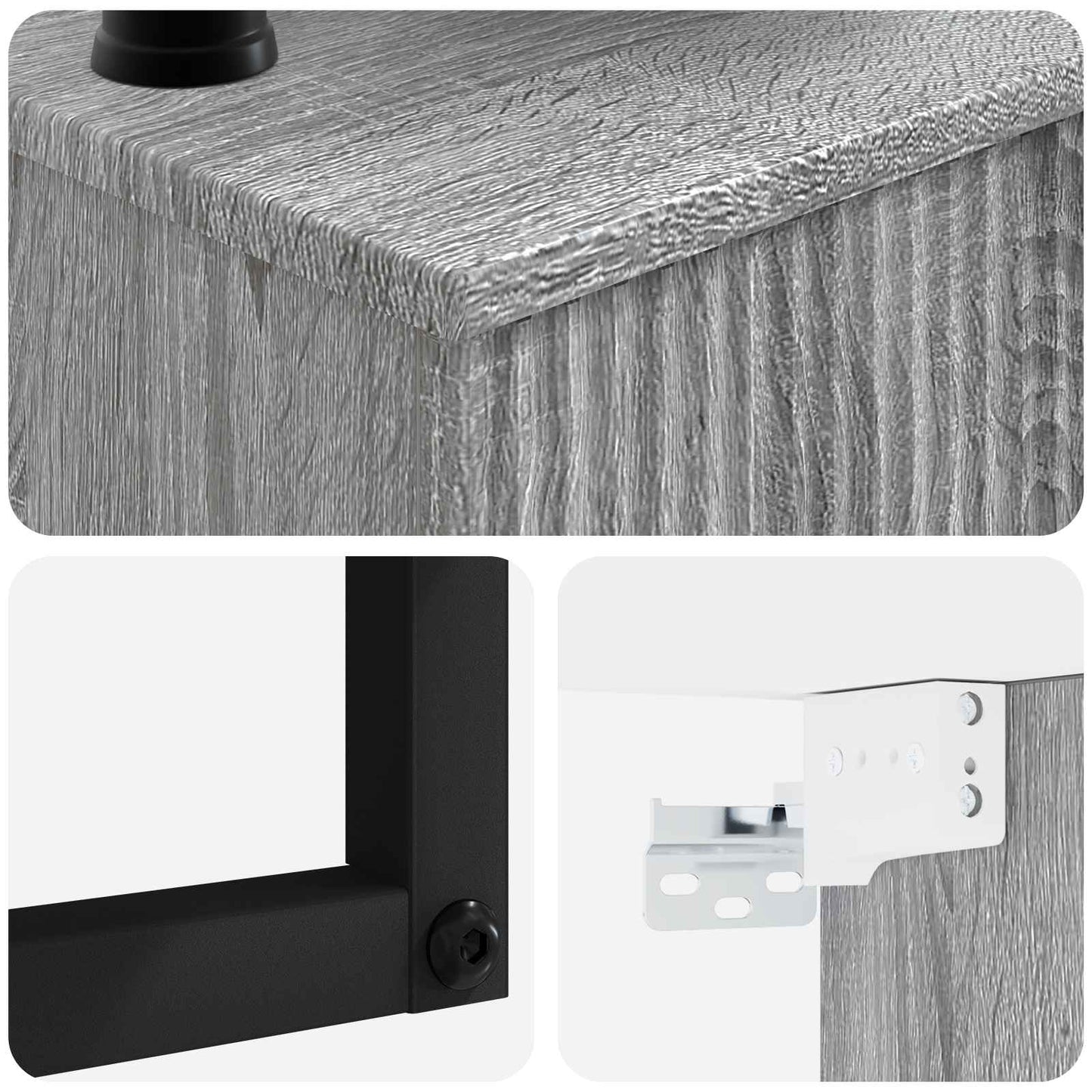 Wall-Mounted Wash Basin Grey Sonoma 50 x 41 x 39 cm