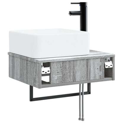 Wall-Mounted Wash Basin Grey Sonoma 50 x 41 x 39 cm