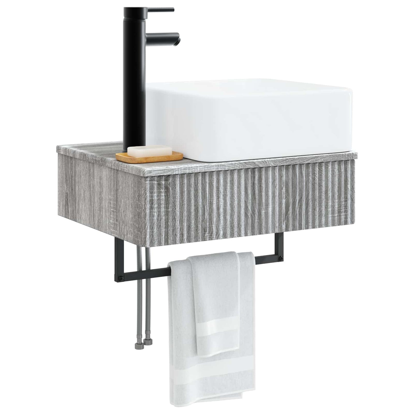 Wall-Mounted Wash Basin Grey Sonoma 50 x 41 x 39 cm