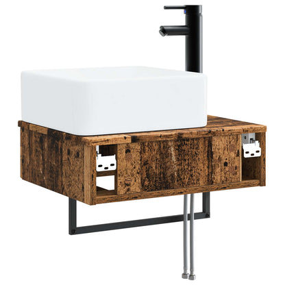 Wall-Mounted Wash Basin Old Wood 50 x 41 x 39 cm