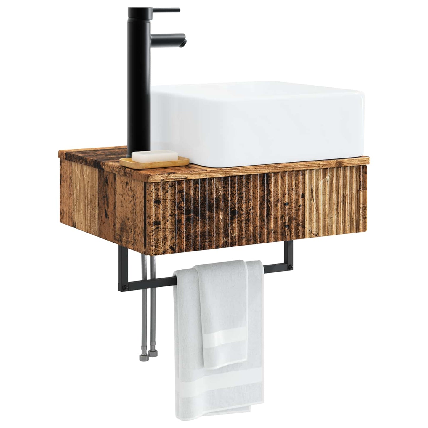 Wall-Mounted Wash Basin Old Wood 50 x 41 x 39 cm