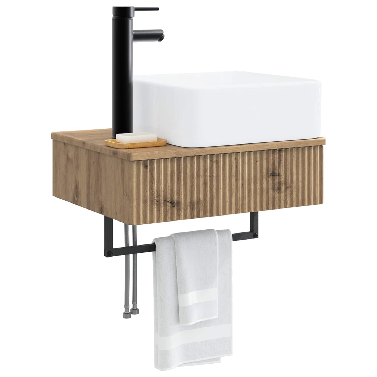 Wall-Mounted Wash Basin Artisan Oak 50 x 41 x 39 cm