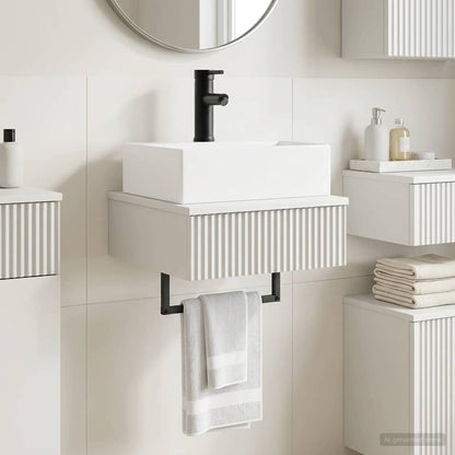 Wall-Mounted Wash Basin White 40 x 41 x 39 cm Engineered Wood