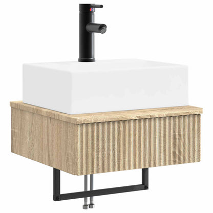 Wall-Mounted Wash Basin Sonoma Oak 40 x 41 x 39 cm