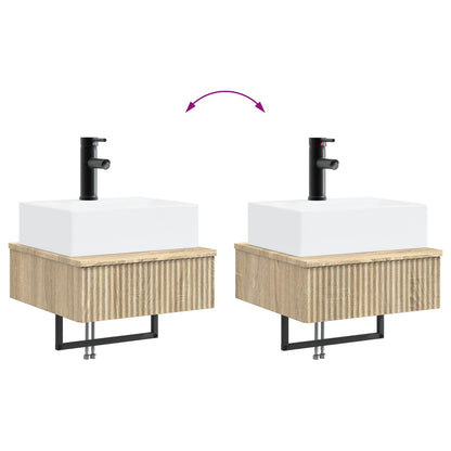 Wall-Mounted Wash Basin Sonoma Oak 40 x 41 x 39 cm
