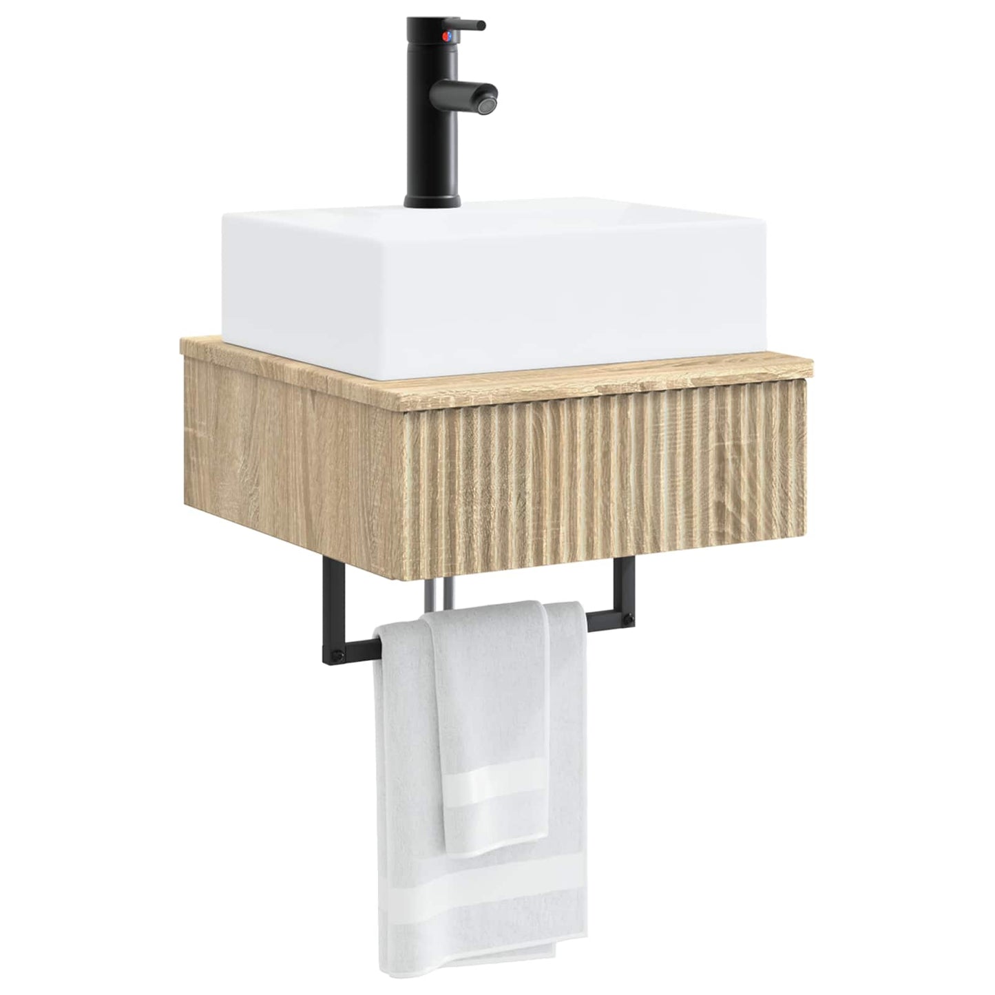 Wall-Mounted Wash Basin Sonoma Oak 40 x 41 x 39 cm