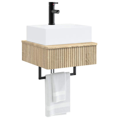 Wall-Mounted Wash Basin Sonoma Oak 40 x 41 x 39 cm