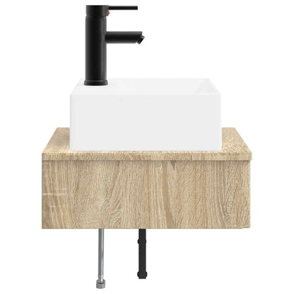 Wall-Mounted Wash Basin Sonoma Oak 40 x 41 x 39 cm