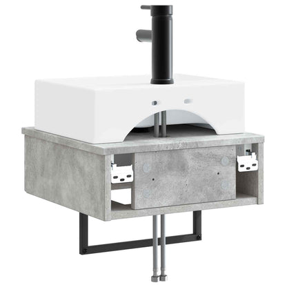 Wall-Mounted Wash Basin Concrete Grey 40 x 41 x 39 cm