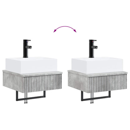 Wall-Mounted Wash Basin Concrete Grey 40 x 41 x 39 cm
