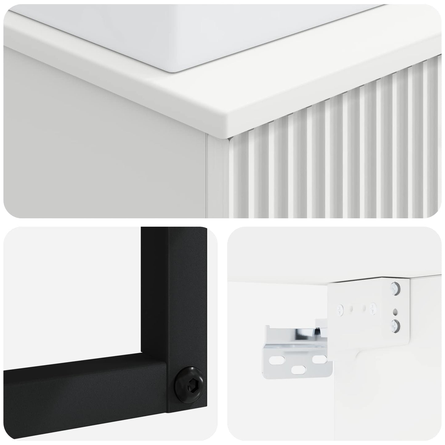Wall-Mounted Wash Basin High Gloss White 40 x 41 x 39 cm